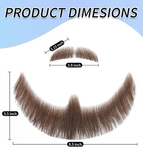 Fake Beard 100% Human Hair Realistic Mustache colorvay Human Hair Full Hand Tied Facial Hair in Saudi Arabia