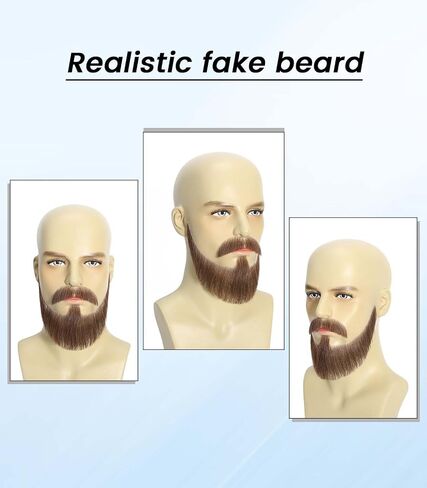 Fake Beard 100% Human Hair Realistic Mustache colorvay Human Hair Full Hand Tied Facial Hair in Saudi Arabia