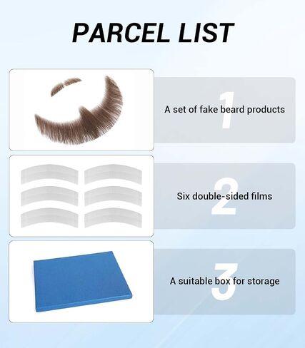 Fake Beard 100% Human Hair Realistic Mustache colorvay Human Hair Full Hand Tied Facial Hair in Saudi Arabia