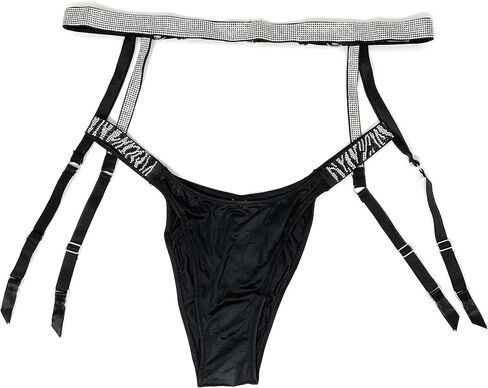 Victoria's Secret Bombshell Shine Strap Brazilian Panty and Garter Belt Bundle in Saudi Arabia