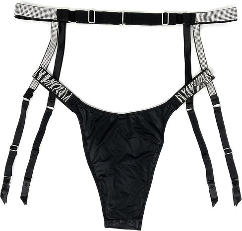 Victoria's Secret Bombshell Shine Strap Brazilian Panty and Garter Belt Bundle in Saudi Arabia