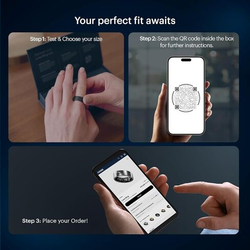 Luna Ring Sizing Kit for AI Smart Ring – No Subscription, 24x7 Sleep, Activity, Readiness, Stress & Menstrual Tracking, AI Coach, High Accuracy, Health & Performance Metrics, Biohackers in Saudi Arabia