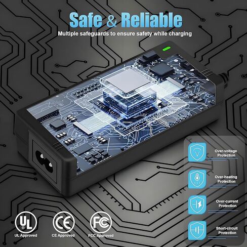 42V 2A شاحن بديل لبطارية 36 فولت سكوتر Ebike Lithium ، 5 في 1 شاحن سكوتر لـ Gotrax ، Jetson ، Swagtron ، Brid ، Segway ، Razor ، Sisigad ، Xiaomi ، Ninebot in Saudi Arabia