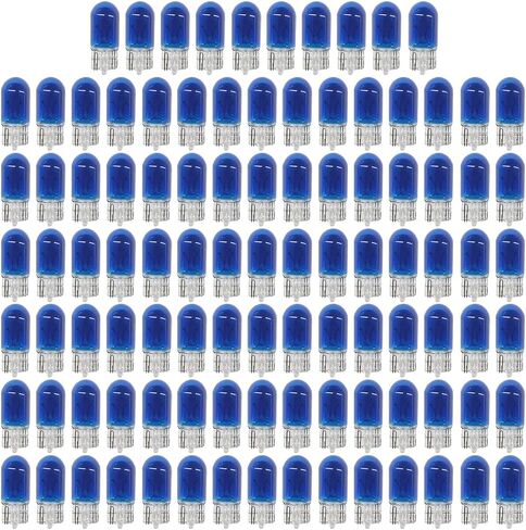 100PCS T10 194 Car Brake Light Turn Signal Bulbs - 12V 5W 168 2825 W5W Miniature Bulb Taillight Car Flat Foot Mini Lights - Halogen Width Indicator Lights Replacement Bulbs for Cars (Amber) in Saudi Arabia