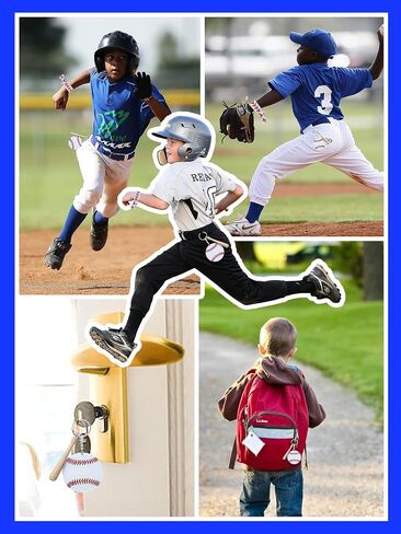 24 Set Softabll Baseball Callball Associory Gifts 12 Keychain Bag Bag Tag 12 Hair Ties Bracelets for Party Team in Kuwait