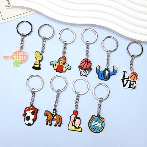 سلاسل المفاتيح الرياضية بشكل كبير سحر مفاتيح سحر الكرة سحر مفاتيح Ball Ball -Resains for Girls PVC Key Ring جائزة الفصول الدراسية in Kuwait