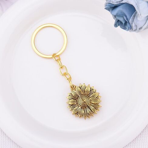 Keep Going Sunflower Keychain for Women Men Encouragement Motivational Gift for Boys Girls Birthday Christmas Gifts in Saudi Arabia