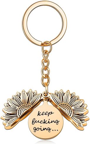 Keep Going Sunflower Keychain for Women Men Encouragement Motivational Gift for Boys Girls Birthday Christmas Gifts in Saudi Arabia