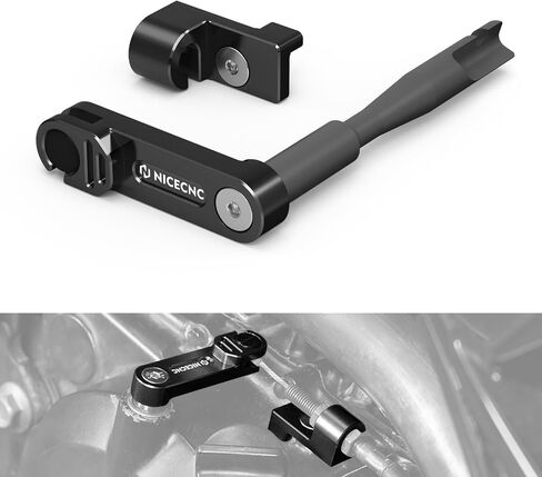 NICECNC One Finger Clutch Arm Single Finger Clutch Compatible with Kawasaki KLR650 2008-2024, Aluminium, Steel, Nylon, Anodized, Klr 650 Accessories, Black in Saudi Arabia