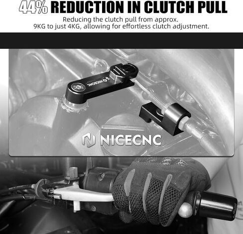NICECNC One Finger Clutch Arm Single Finger Clutch Compatible with Kawasaki KLR650 2008-2024, Aluminium, Steel, Nylon, Anodized, Klr 650 Accessories, Black in Saudi Arabia