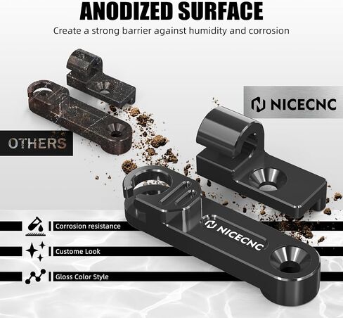 NICECNC One Finger Clutch Arm Single Finger Clutch Compatible with Kawasaki KLR650 2008-2024, Aluminium, Steel, Nylon, Anodized, Klr 650 Accessories, Black in Saudi Arabia
