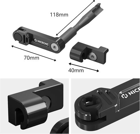 NICECNC One Finger Clutch Arm Single Finger Clutch Compatible with Kawasaki KLR650 2008-2024, Aluminium, Steel, Nylon, Anodized, Klr 650 Accessories, Black in Saudi Arabia