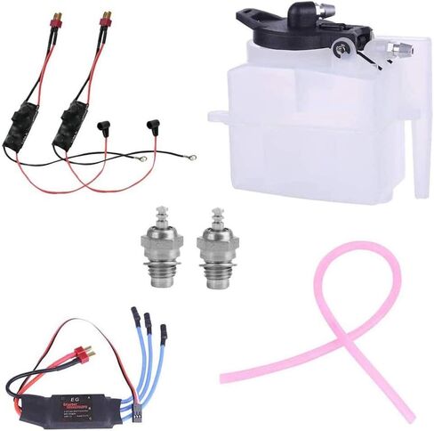 TOYAN Engine Starter Kit, Glow Plug + Ignition Module + ESC + Oil Tank + Hose, for FS-L200 Double Cylinder Four Stroke Methanol Engine Model in Saudi Arabia