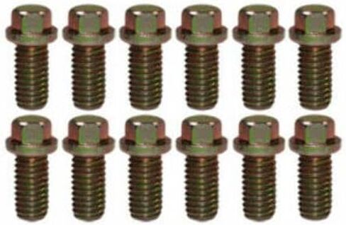12pc header bolt kit ، 6pt head ، Zinc ، متوافق مع Chevy SB SBC V8 283-400 ، V6 90 in Saudi Arabia