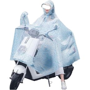 Clear Waterproof Cycling Raincoat,PVC Hooded Rain Poncho for Bike, Ebike,Motorcycle,Mobility Scooter in Saudi Arabia