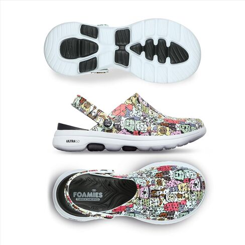 قبقاب نسائي من Skechers، أسود، 6 عرض in Saudi Arabia
