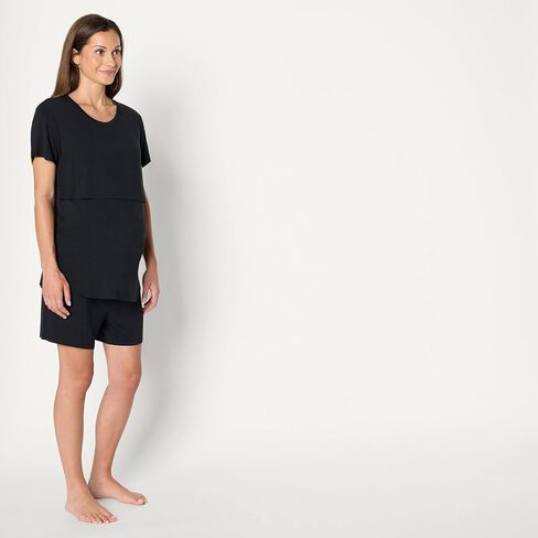 Amazon Essentials Women's Soft Modal Nursing Maternity Sleepwear Pajama Set in Saudi Arabia