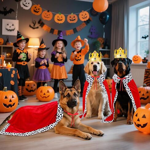 Halloween Dog Ghost Costume Set for Large Dogs, Halloween Dog White Ghost Costumes with Felt Pumpkin Candy Bucket, Dog Costumes for Large Breed with Trick or Treat Bags in Saudi Arabia