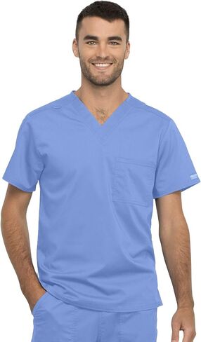 شيروكي الرجال والنساء مجموعة فرك قابلة لقطعة V-neck أعلى ww625 مع الساق مدببة الساق Pant WW020 ، ciel- m top/m pant in Saudi Arabia