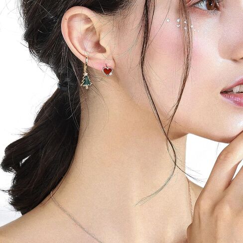 Sonateomber Small Gold Dangle Drop Hoop Huggie Earrings for Women, Statement Cute Rhinestone Earing Wedding Valentine Prom Fashion Jewelry Gift. in Kuwait