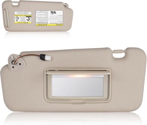Sun Visor for Nissan Murano 2009-2014 مع خفيفة ، جانب السائق اليساري البيج Sunvisor استبدال 96401-1AA1B ، تصميم قابل للتمديد in Saudi Arabia