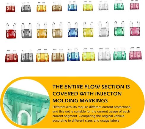 306 PCS Car Fuses Assortment Kit, Standard & Mini & Low Profile Mini 2A 5A 7.5A 10A 15A 20A 25A 30A 35A Blade Fuses Kit with Fuse Puller & Circuit Tester, Universal for Most Vehicles in Saudi Arabia