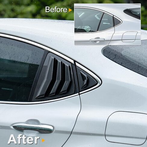 CKE for 9th Gen Camry LE SE XLE XSE Compatible with Toyota Camry 2025 2026 Accessories Sporty Car Exterior Rear Side Window Louvers Air Vent Scoop Shades Cover Trim Blinds -Carbon Fiber Style in Saudi Arabia