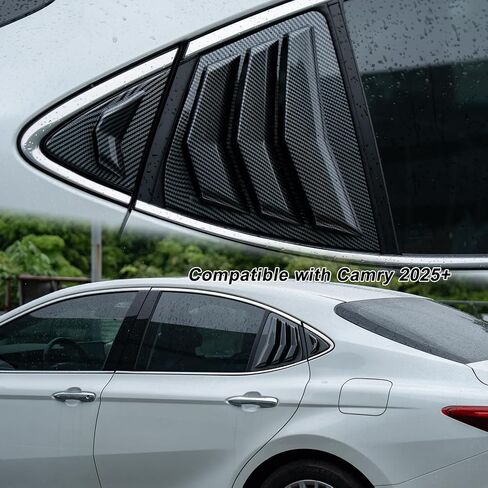 CKE for 9th Gen Camry LE SE XLE XSE Compatible with Toyota Camry 2025 2026 Accessories Sporty Car Exterior Rear Side Window Louvers Air Vent Scoop Shades Cover Trim Blinds -Carbon Fiber Style in Saudi Arabia