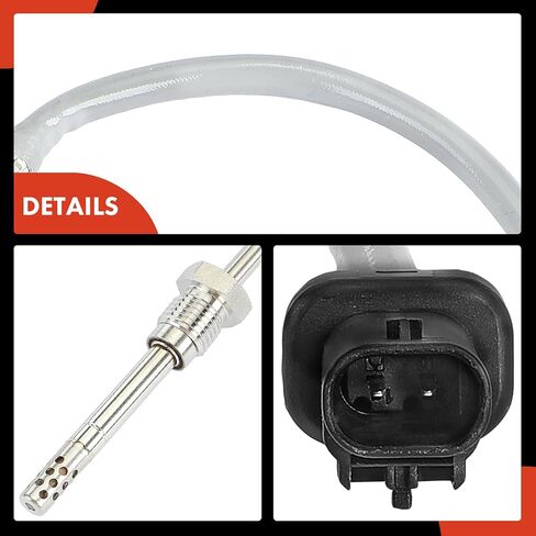 A-Premium Exhaust Gas Temperature Sensor Compatible with Chevrolet Silverado 2500/3500 HD 2017-2021 6.6L & GMC Sierra 2500/3500 HD 2017-2021 6.6L, Front in Saudi Arabia