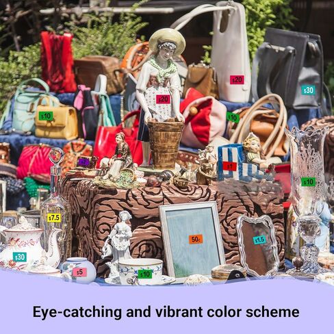 4200 PCS Removable Garage Sale Price Stickers, Pre-Priced Yards Sale Price Tags Stickers, Bright Color Pricing Labels Stickers with Blank Labels for Yard Sale Flea Markets,Garage Sales in Saudi Arabia
