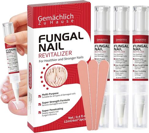 Toenail Fungus Treatment Extra Strength Nail Repair Pen, Repair Damaged Nails Yellow, Discolored, Thick and Ingrown Nails, Fungus Pen for Toenails and Fingernails with Tea Tree Oil, 3 Pens & 3 Files in Saudi Arabia