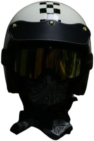 Leather Peak Visor for 3 Snap Open Face Helmet in Kuwait