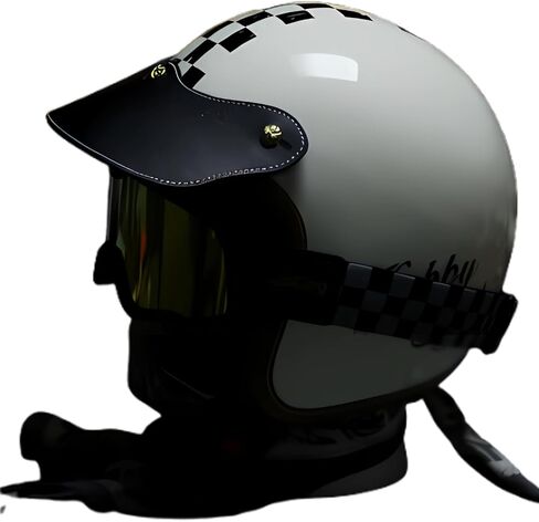 Leather Peak Visor for 3 Snap Open Face Helmet in Kuwait