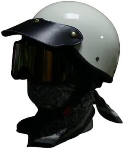 Leather Peak Visor for 3 Snap Open Face Helmet in Kuwait