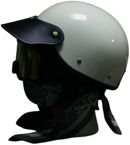 Leather Peak Visor for 3 Snap Open Face Helmet in Kuwait