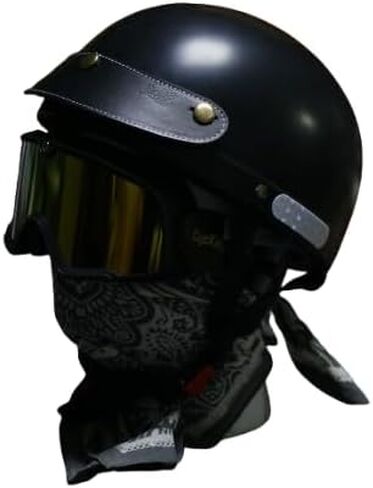 Leather Peak Visor for 3 Snap Open Face Helmet in Kuwait