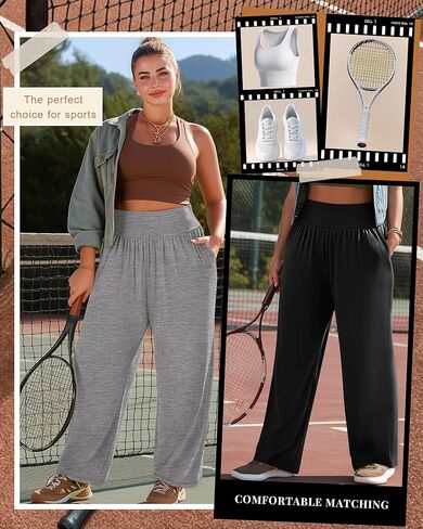 4 حزمة نساء زائد سروال عريض الساق عالية الخصر زعن in Kuwait