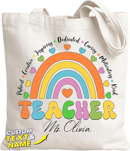 H-Dewall Custom Tote Bag Gifts for Women Canvas Tote Bag for Women Gifts Thustcived Gife Myour Own in Kuwait