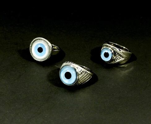 الصلب Dragon Jewelers حلقة العيون الزجاجية - اختر من 26 عيون حيوان أو خيال في إعداد الفولاذ المقاوم للصدأ على شكل عيون (شاهد مقاطع فيديو لكل حلقة) in Kuwait