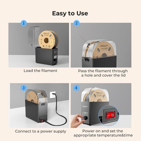 مجفف خيوط Space Pi، متوافق مع مادة ABS PLA PETG مقاس 1.75 مم/2.85 مم، مجفف خيوط، حامل بكرة in Kuwait
