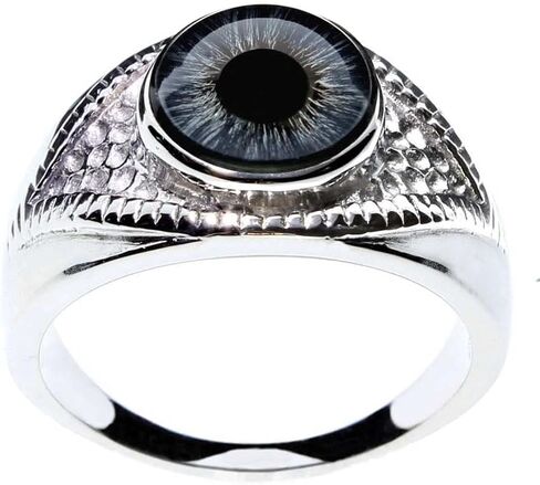 الصلب Dragon Jewelers حلقة العيون الزجاجية - اختر من 26 عيون حيوان أو خيال في إعداد الفولاذ المقاوم للصدأ على شكل عيون (شاهد مقاطع فيديو لكل حلقة) in Kuwait