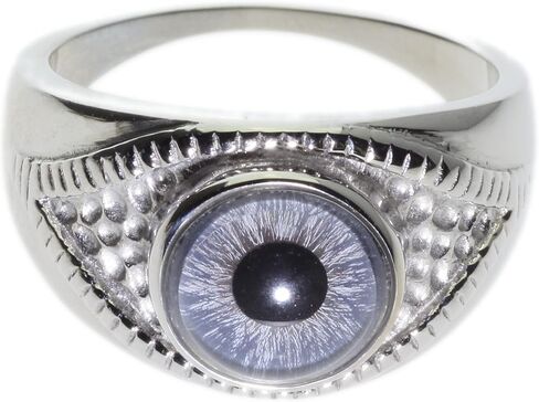 الصلب Dragon Jewelers حلقة العيون الزجاجية - اختر من 26 عيون حيوان أو خيال في إعداد الفولاذ المقاوم للصدأ على شكل عيون (شاهد مقاطع فيديو لكل حلقة) in Kuwait
