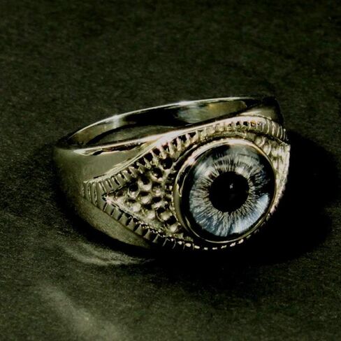 الصلب Dragon Jewelers حلقة العيون الزجاجية - اختر من 26 عيون حيوان أو خيال في إعداد الفولاذ المقاوم للصدأ على شكل عيون (شاهد مقاطع فيديو لكل حلقة) in Kuwait