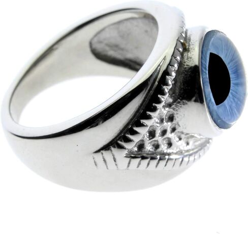الصلب Dragon Jewelers حلقة العيون الزجاجية - اختر من 26 عيون حيوان أو خيال في إعداد الفولاذ المقاوم للصدأ على شكل عيون (شاهد مقاطع فيديو لكل حلقة) in Kuwait
