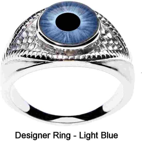 الصلب Dragon Jewelers حلقة العيون الزجاجية - اختر من 26 عيون حيوان أو خيال في إعداد الفولاذ المقاوم للصدأ على شكل عيون (شاهد مقاطع فيديو لكل حلقة) in Kuwait