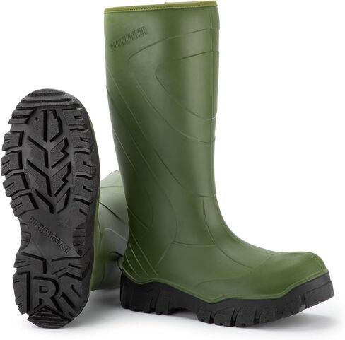 Rockrooster Wellingtons-Mens 15 '' 'PU PU-ON SLIP-ON ROASTANTN ， مضادات الأهمية مريحة لأحذية أمطار ناعمة WS701 in Saudi Arabia
