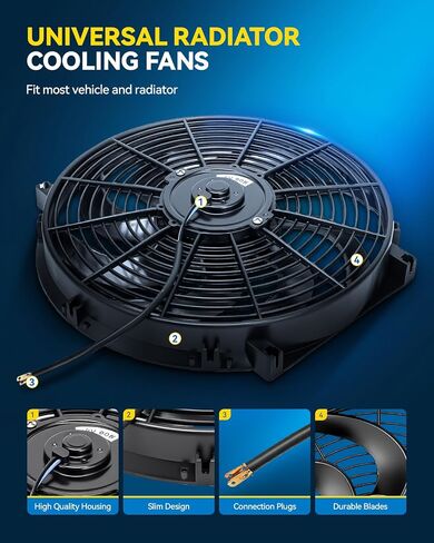 مجموعة مروحة مروحة التبريد في محرك Philtop 14 "بوصة 14 في Universal Electric Cryiator Fan Kit 12V 84W مع مجموعة Mount in Kuwait