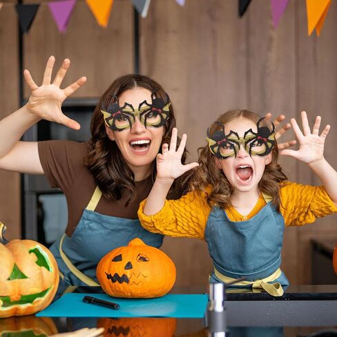 4 Pcs Halloween Glasses Glitter Spider Rhinestone Women Men Funny Party Supplies Decorations Accessories in Saudi Arabia