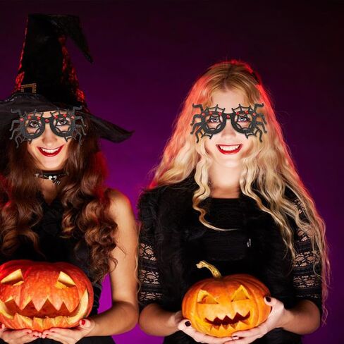 4 Pcs Halloween Glasses Glitter Spider Rhinestone Women Men Funny Party Supplies Decorations Accessories in Saudi Arabia