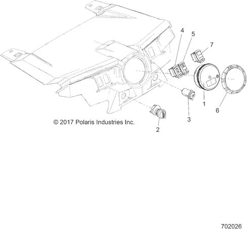 Polaris RZR Cluster Cluster Cluster ، Lightning White ، الجزء الأصلي OEM 5438945-599 ، Qty 1 in Saudi Arabia